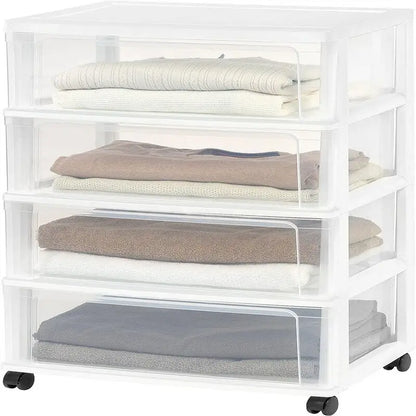 4 Drawer Wide Storage Drawer