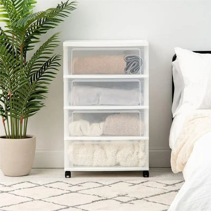 4 Drawer Wide Storage Drawer