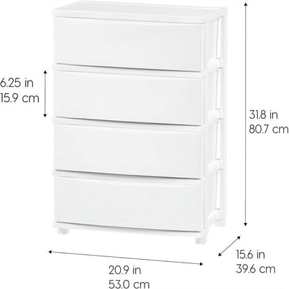 4 Drawer Wide Storage Drawer