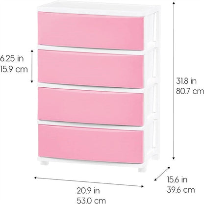 4 Drawer Wide Storage Drawer