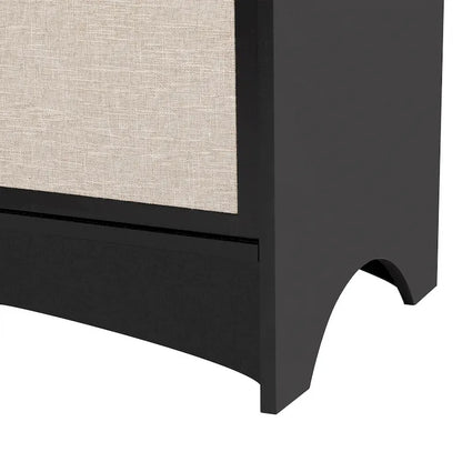 Curved Design Storage Cabinet with Adjustable shelves for Living rooms