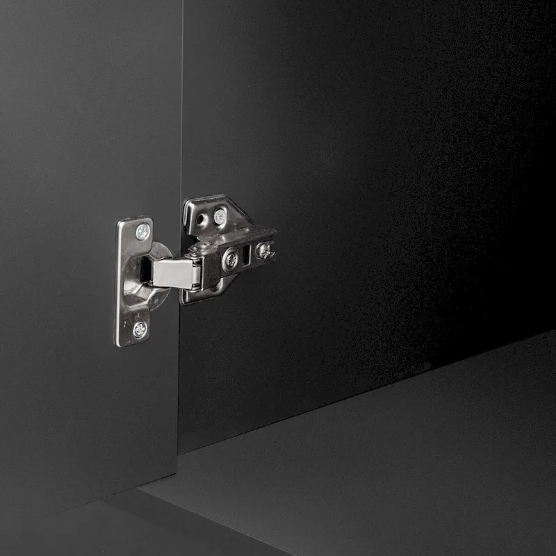 Curved Design Storage Cabinet with Adjustable shelves for Living rooms