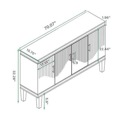 70.07Large Size 4-Door Cabinet