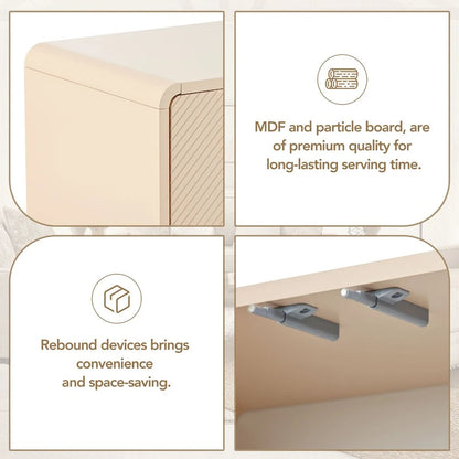 Minimalist Style 60 Inch Large Sideboard with 4 Doors