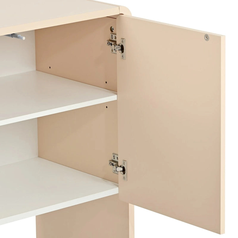 Minimalist Style 60 Inch Large Sideboard with 4 Doors