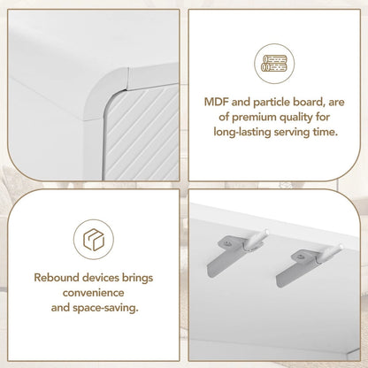 Minimalist Style 60 Inch Large Sideboard with 4 Doors