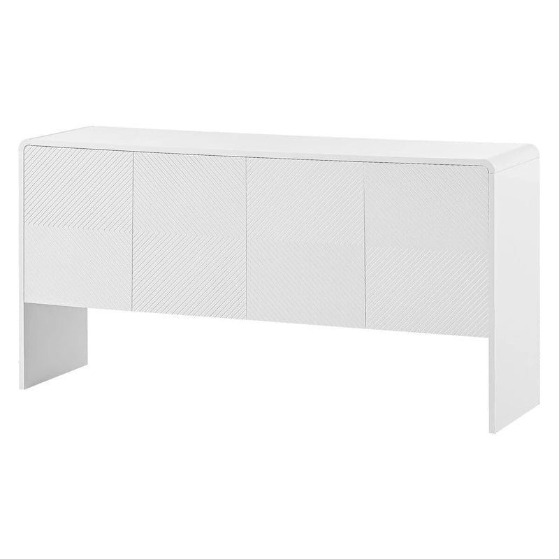 Minimalist Style 60 Inch Large Sideboard with 4 Doors