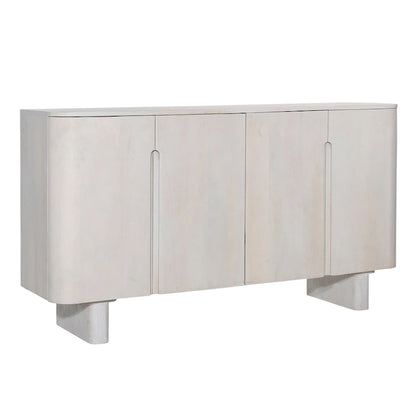 Wood Essex 39 Tall 4-Door Cabinet, White 39 in - image 1