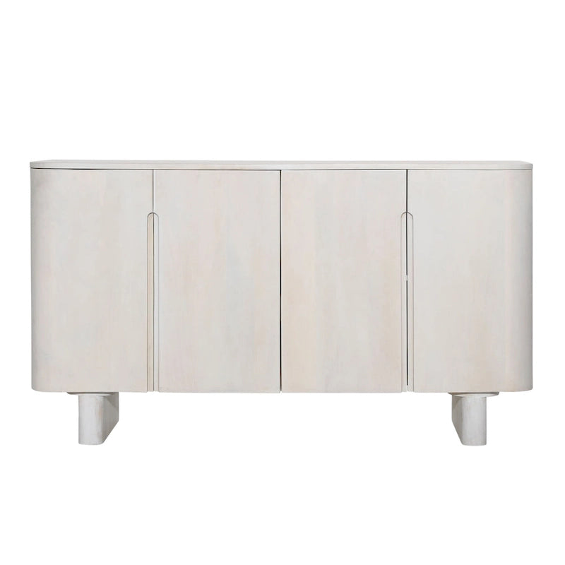 Wood Essex 39 Tall 4-Door Cabinet, White 39 in - image 2