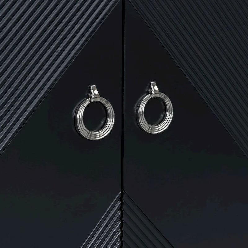 Light Luxury Cabinet with Geometric Patterns