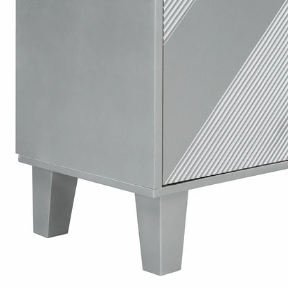 Light Luxury Cabinet with Geometric Patterns