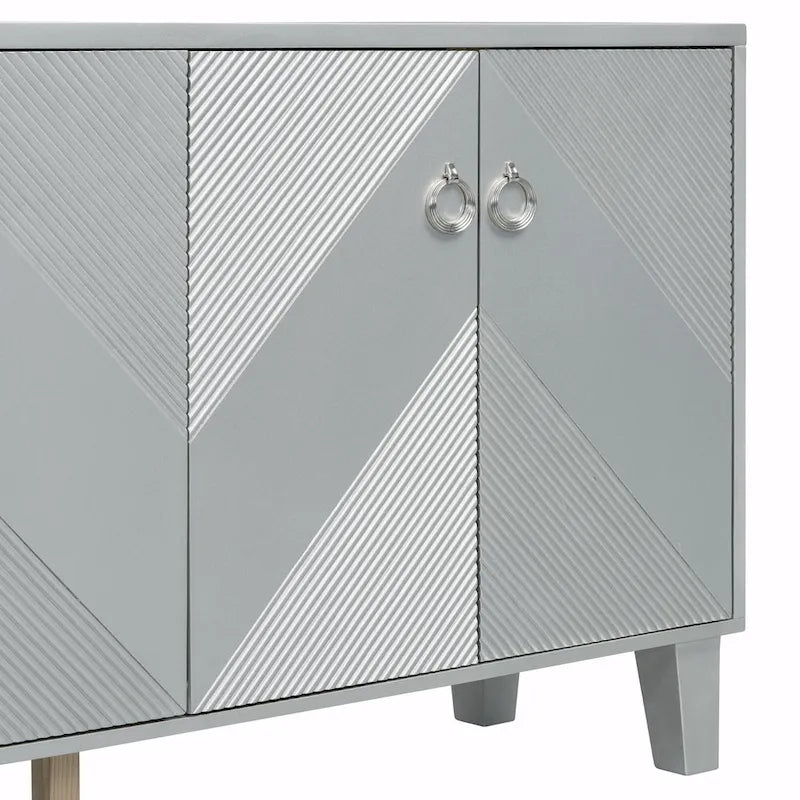 Light Luxury Cabinet with Geometric Patterns