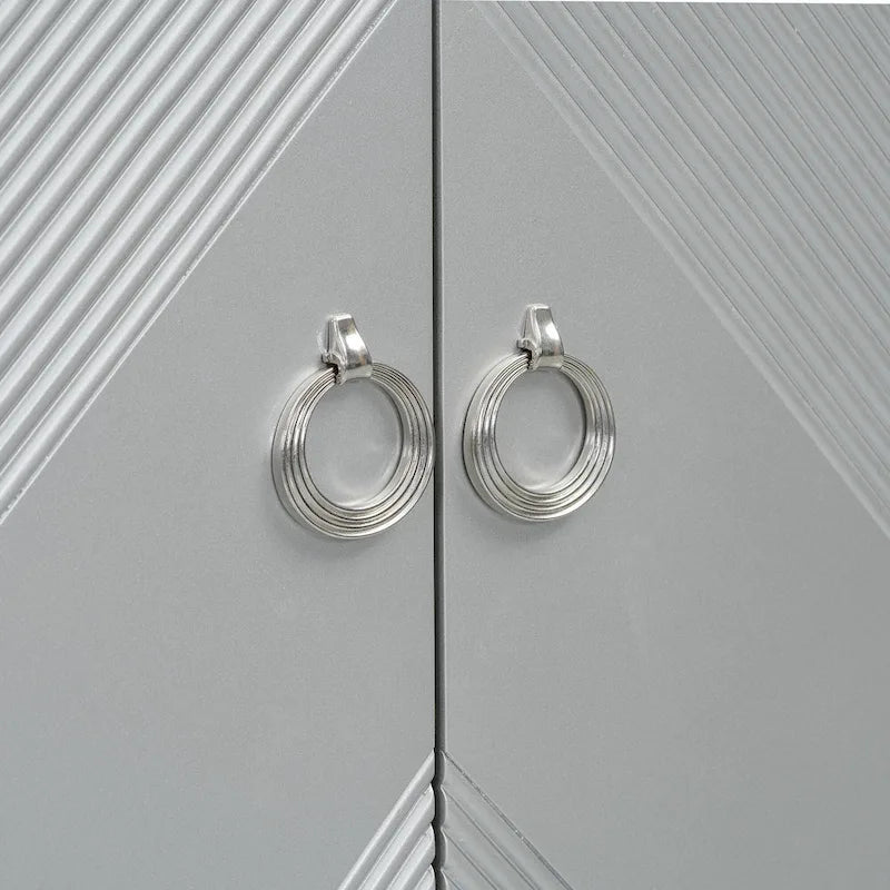 Light Luxury Cabinet with Geometric Patterns