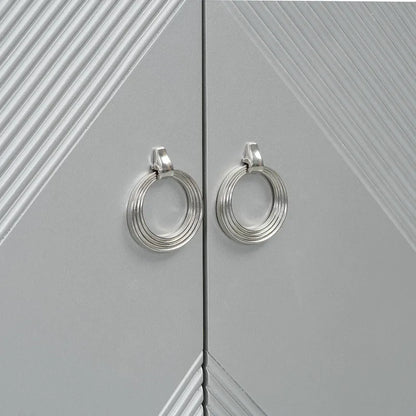 Light Luxury Cabinet with Geometric Patterns