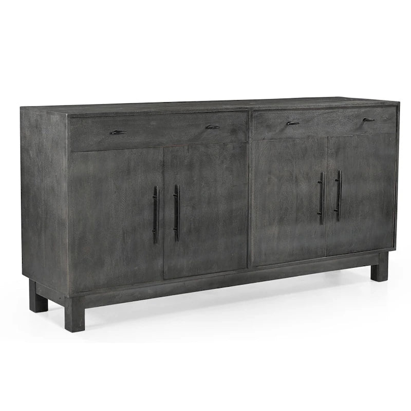 Sparrow Solid Wood 4 Door Sideboard - Gray - Dining Table - image 1