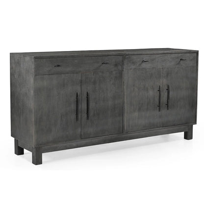 Sparrow Solid Wood 4 Door Sideboard - Gray - Dining Table - image 1