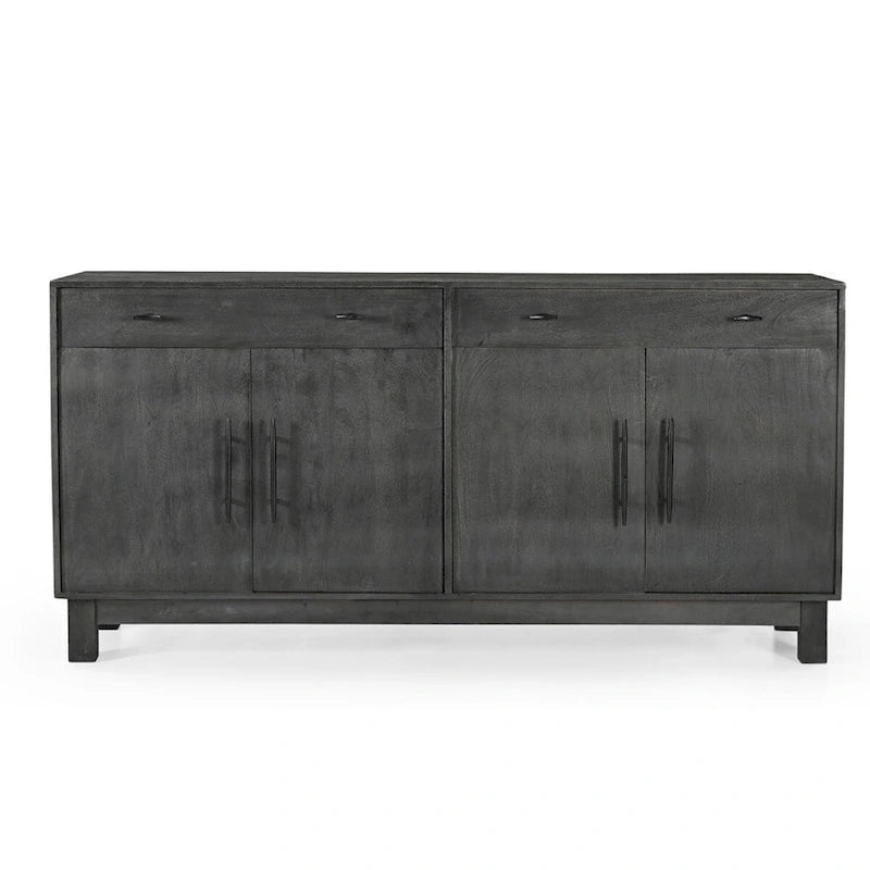 Sparrow Solid Wood 4 Door Sideboard - Gray - Dining Table - image 2