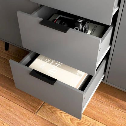 Sideboard Buffet Cabinet with Storage,Wood Coffee Bar Cabinet,47.2 Cabinet with 3 Drawers & 2 Doors,Buffet Cabinet Cupboard