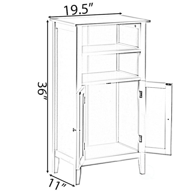 White Bathroom Storage Cabinet for Bedroom, Bathroom, and Vanity