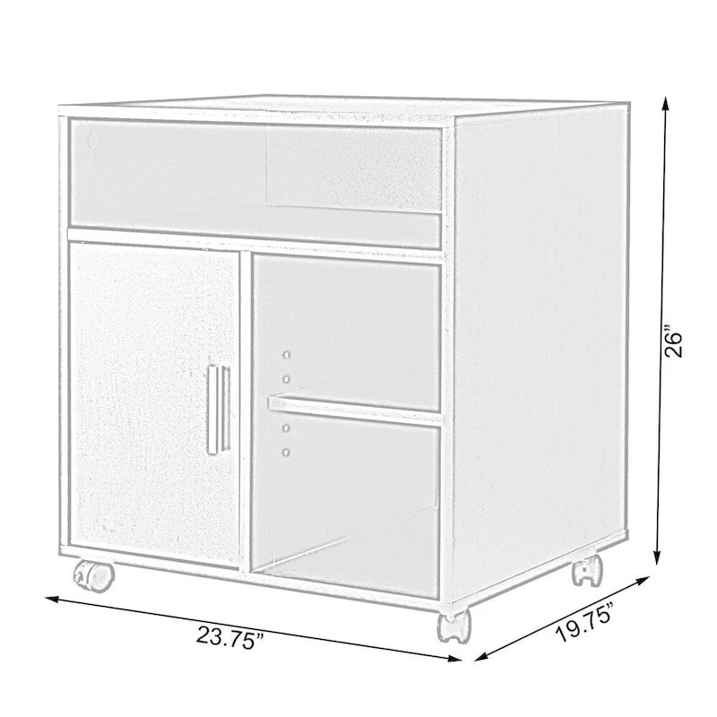 Printer Kitchen Office Storage Stand With Casters