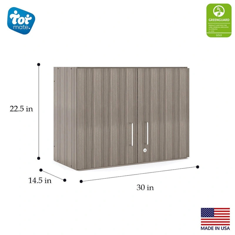 Tot Mate 2-Level Wall Cabinet; 30 x 14.5 x 22.5, Ready-To-Assemble