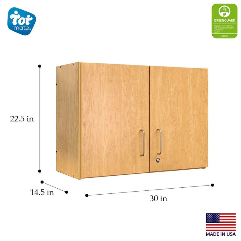 Tot Mate 2-Level Wall Cabinet; 30 x 14.5 x 22.5, Ready-To-Assemble