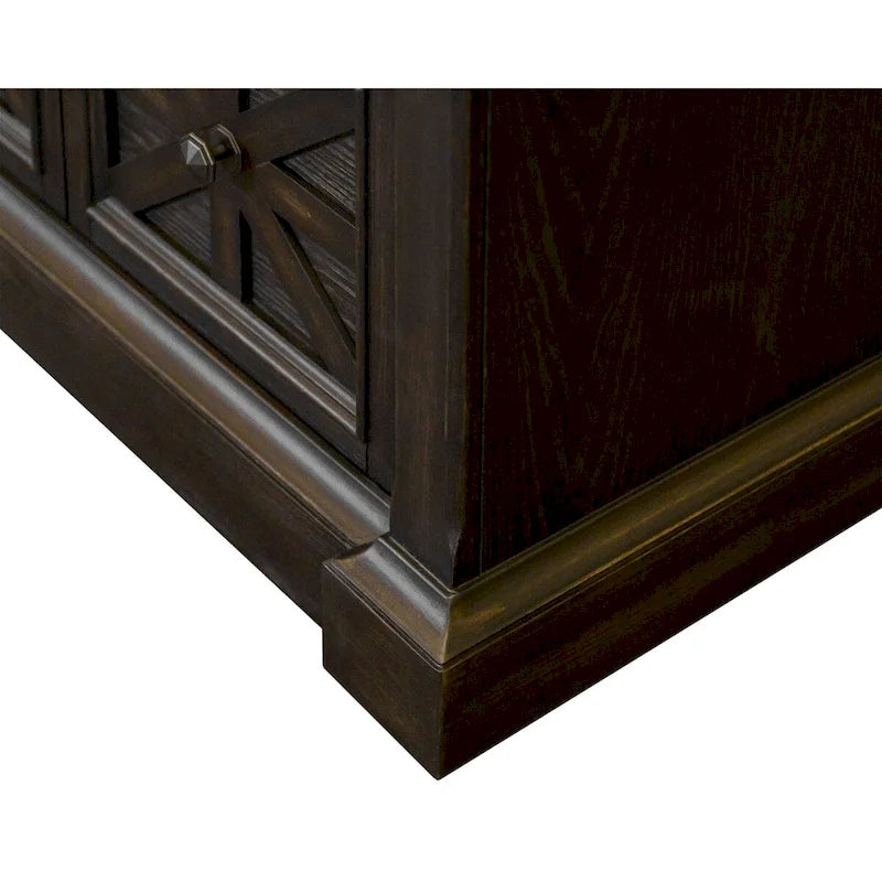 Traditional Wood Lateral File, Storage File Drawer, Office File Drawer, Fully Assembled Dark Brown