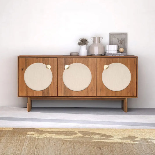 Studio London Orka Wide Modern Walnut Effect Cabinet Sideboard