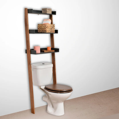 Over-The-Toilet Storage Shelf with Ladder Design 3 Trays - 23.6 W x 8.5 D x 65.5 H