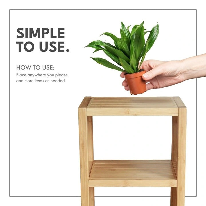 ToiletTree Products Deluxe Bamboo Freestanding 4-Tier Bathroom Organizing Shelf, Bathroom Organizer with Storage Shelves