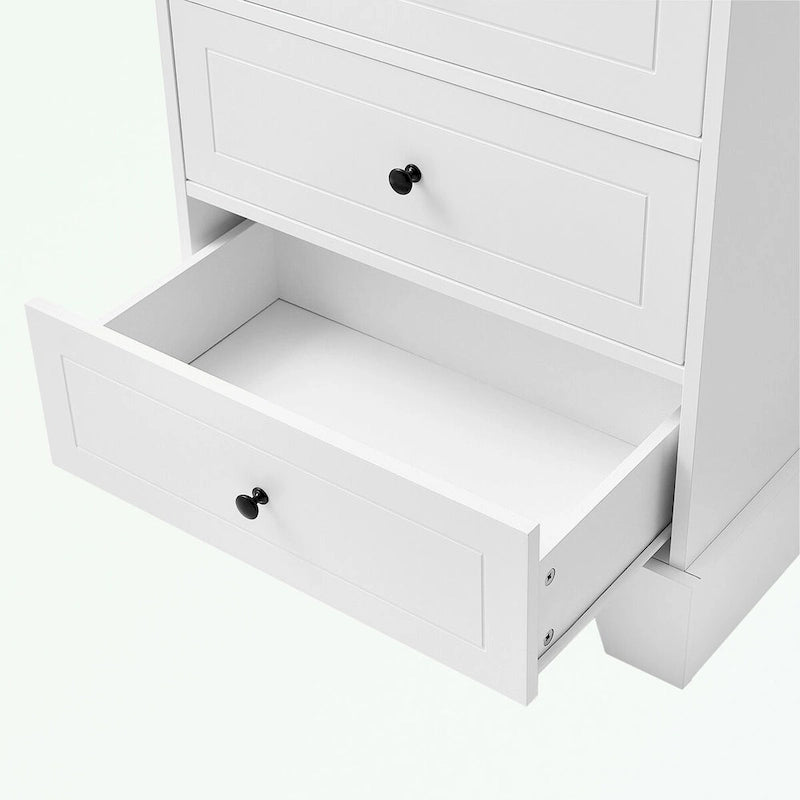 Bathroom Storage Cabinet with 2 Doors and 4 Drawers