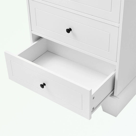 Bathroom Storage Cabinet with 2 Doors and 4 Drawers