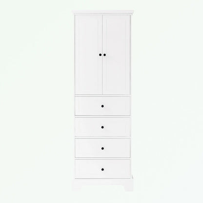 Bathroom Storage Cabinet with 2 Doors and 4 Drawers