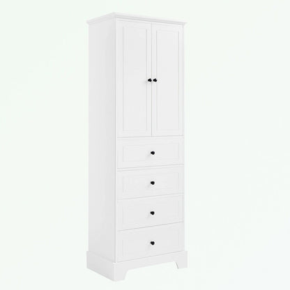 Bathroom Storage Cabinet with 2 Doors and 4 Drawers