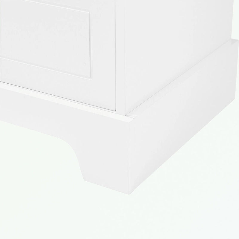 Bathroom Storage Cabinet with 2 Doors and 4 Drawers