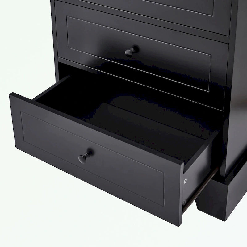 Bathroom Storage Cabinet with 2 Doors and 4 Drawers