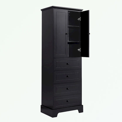 Bathroom Storage Cabinet with 2 Doors and 4 Drawers