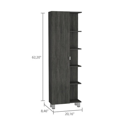 Linen Cabinet, Four Interior Shelves, Five External Shelves