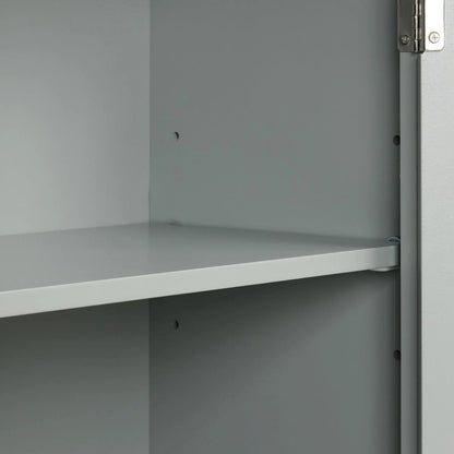 Freestanding Storage Cabinet with Drawer and Adjustable Shelf