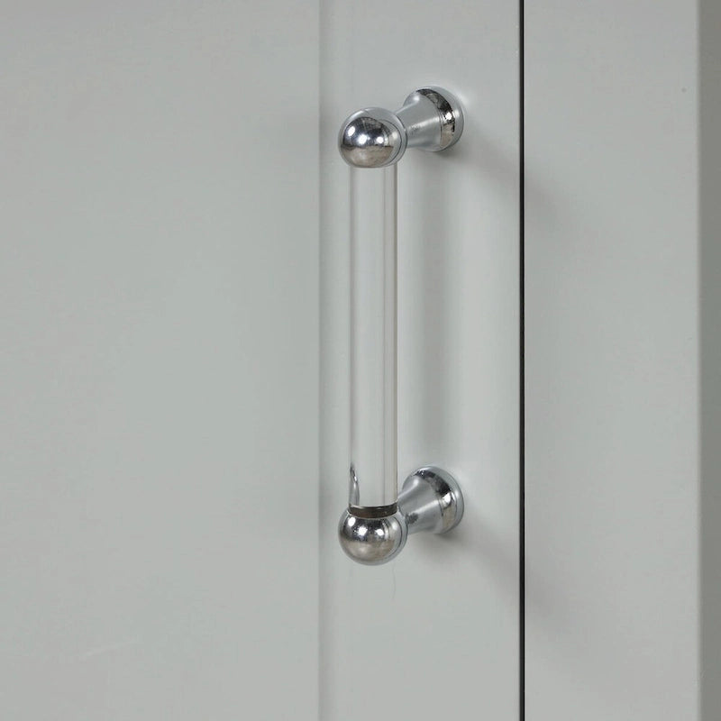 Tall Freestanding Bathroom Storage Cabinet with Two Drawers and Adjustable Shelf