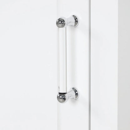 Tall Freestanding Bathroom Storage Cabinet with Two Drawers and Adjustable Shelf