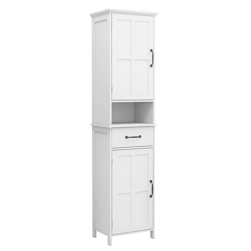 64.96 in. H White Double Door Slim Floor Standing Cabinet