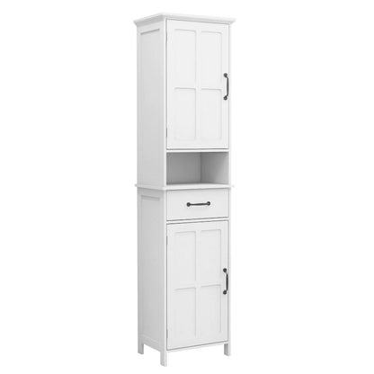 64.96 in. H White Double Door Slim Floor Standing Cabinet