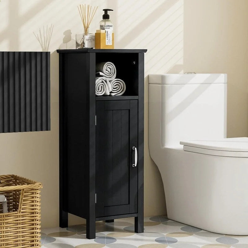 Bathroom Floor Cabinet with 3-Height Adjustable Shelf - 12D x 12W x 31.5H