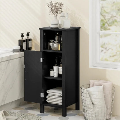 Bathroom Floor Cabinet with 3-Height Adjustable Shelf - 12D x 12W x 31.5H