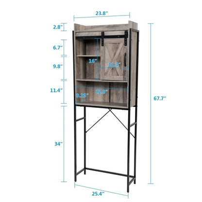 Over The Toilet Storage Cabinet - 9.25D x 25.4W x 67.7H
