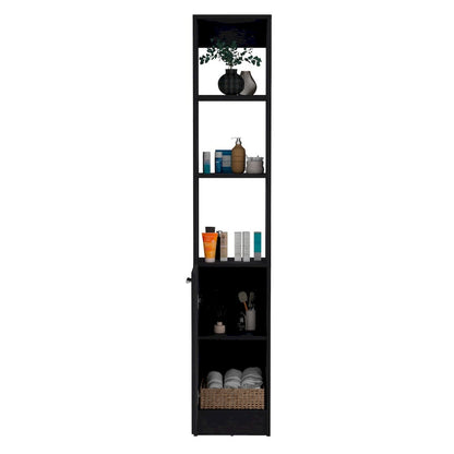 Bathroom Storage Cabinet with one Doors, Tall Bathroom Cabinet with 6 Shelves, for Bathroom, Living Room, Kitchen