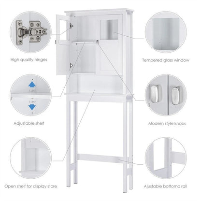 Bathroom Cabinet Over Toilet - 7.8D x 25.59W x 66.93H