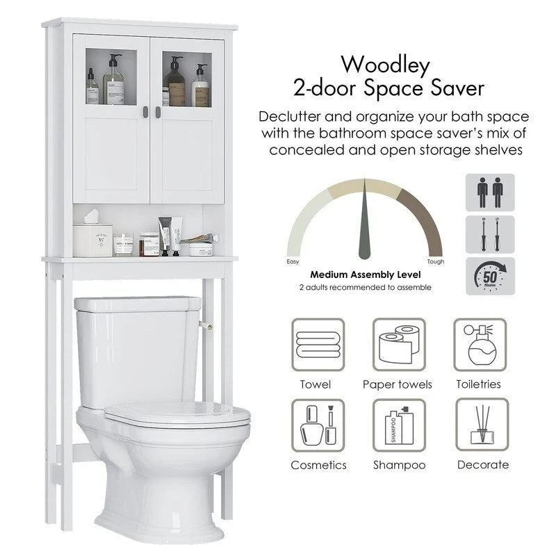 Bathroom Cabinet Over Toilet - 7.8D x 25.59W x 66.93H