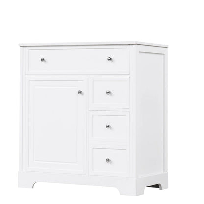 Bathroom Vanity Cabinet with Sink Top,Door and Two Drawers